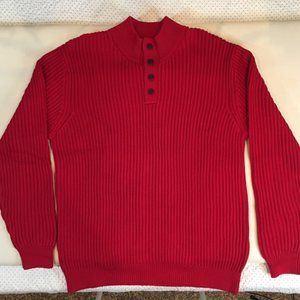 🎊🎉🎊HP🎊🎉🎊LL Bean Men's Red Sweater Heavyweight Cotton Sz XL